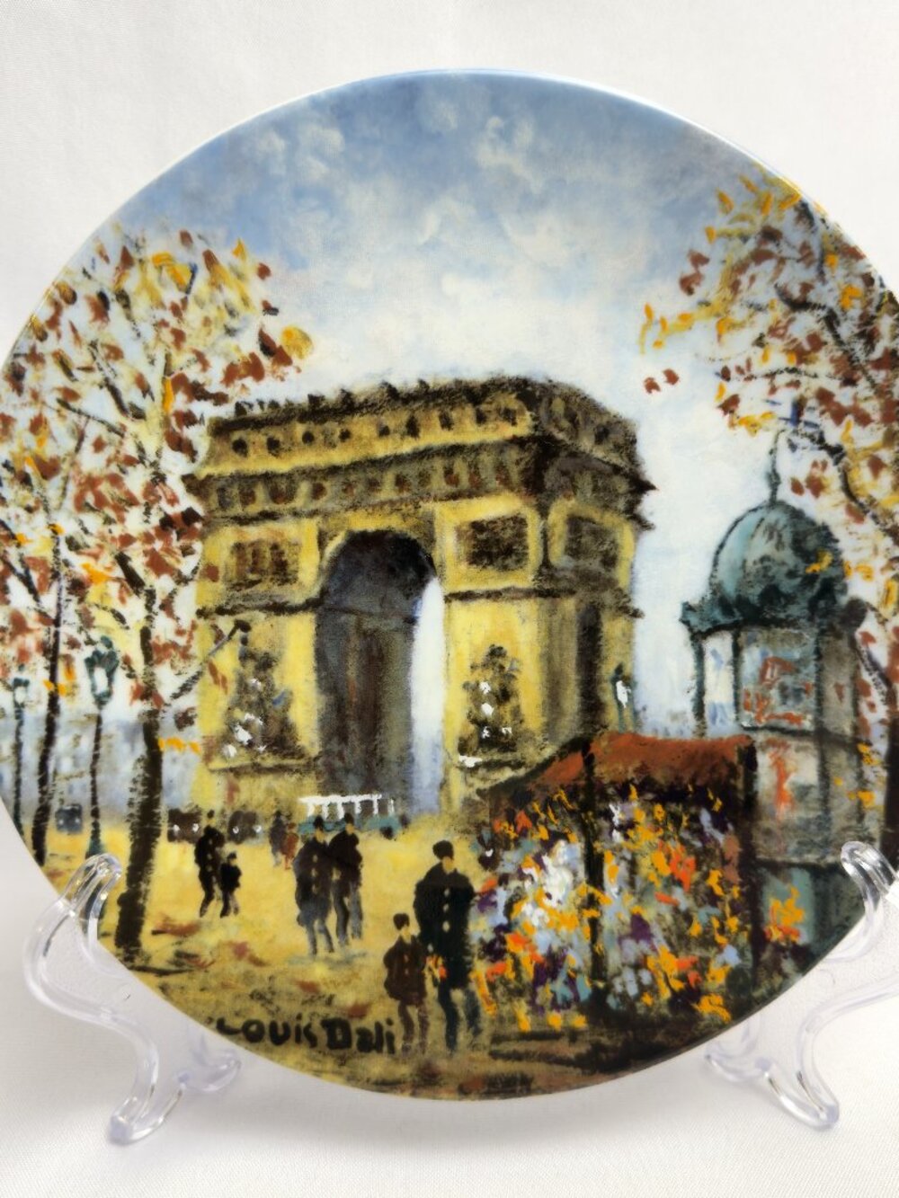 Darceau Limoges Vintage Porcelain Collector Plate Louis Dali’s L’Arc de Triomph